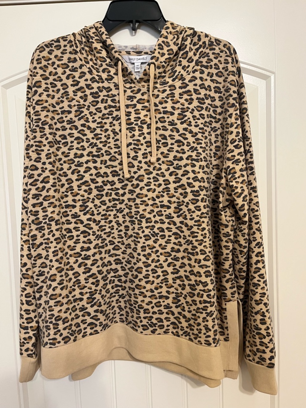 Emily Daniels LS Side Slit Hoodie Knit Top